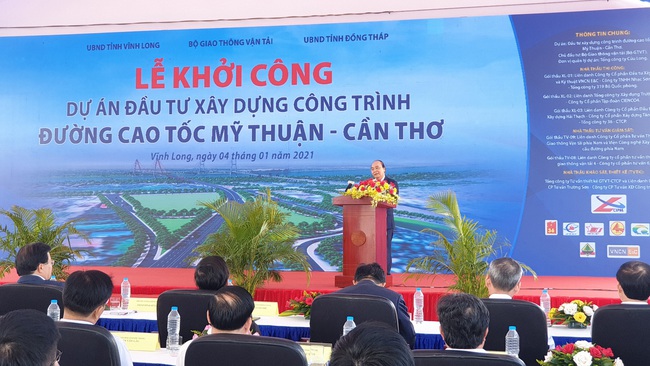 Thủ tướng Nguyễn Xuân Phúc: Làm đường cao tốc Mỹ Thuận - Cần Thơ không để xảy ra tình trạng chất lượng kém - Ảnh 1.