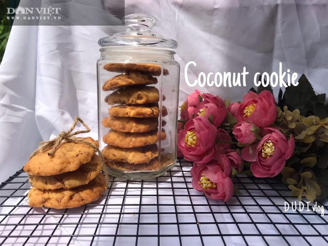 Clip làm bánh quy dừa siêu đơn giản siêu ngon - Ảnh 2.