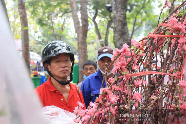 TP.HCM: Hoa đào bất ngờ bán chạy, nhà vườn, thương lái vui mừng, tính đổi vé bay về quê sớm ăn Tết - Ảnh 5.