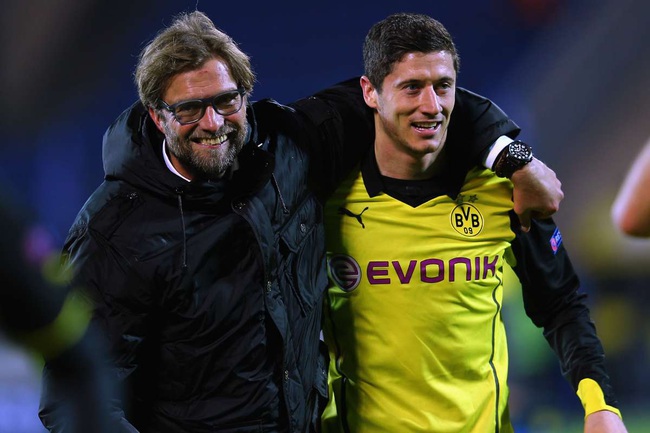 Klopp và Lewandowski hồi còn ở Dortmund.