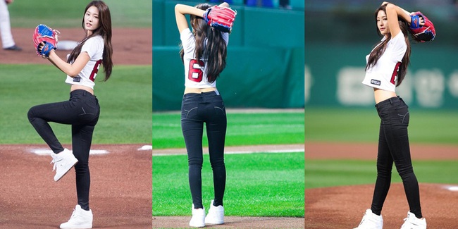 Hàn Quốc &quot;chơi chiêu&quot;, dùng gái xinh để kích cầu môn bóng chày - Ảnh 1.