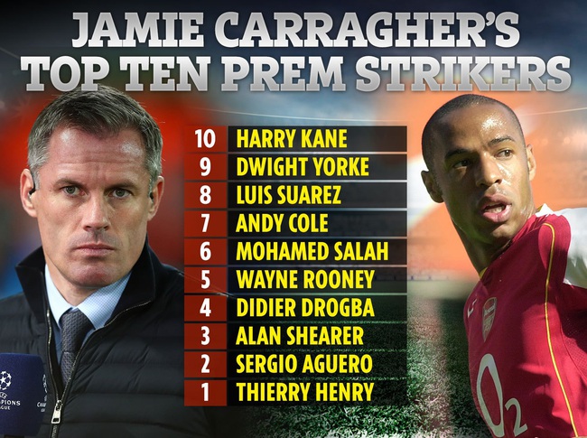 Jamie Carragher chọn Henry xuất sắc nhất.