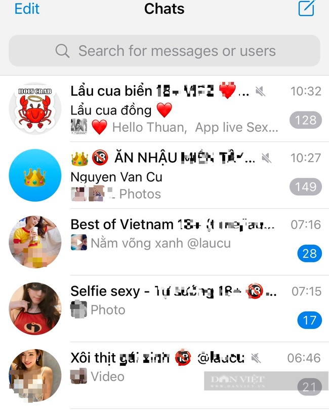 Biến tướng của ứng dụng Telegram: Thoải mái chia sẻ ảnh, clip sex - Ảnh 1.