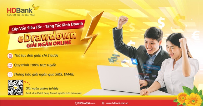 HDBank triển khai ứng dụng “eDrawdown giải ngân online, tiền về ngay tài khoản” - Ảnh 1.