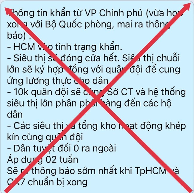 &quot;TP.HCM vào tình trạng khẩn…&quot; là thông tin bịa đặt - Ảnh 1.