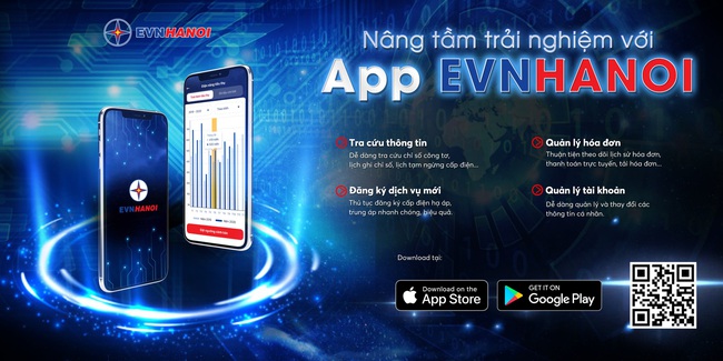 EVNHANOI ra mắt app di động dành cho khách hàng sử dụng điện - Ảnh 1.