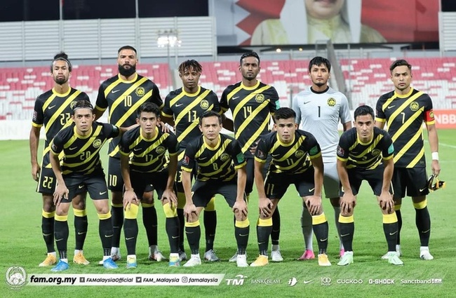 Đội hình Malaysia đá với Bahrain.