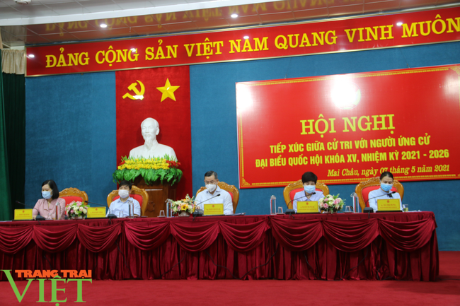 Hoà Bình: Người ứng cử đại biểu Quốc hội khóa XV tiếp xúc cử tri tại huyện Mai Châu - Ảnh 1.