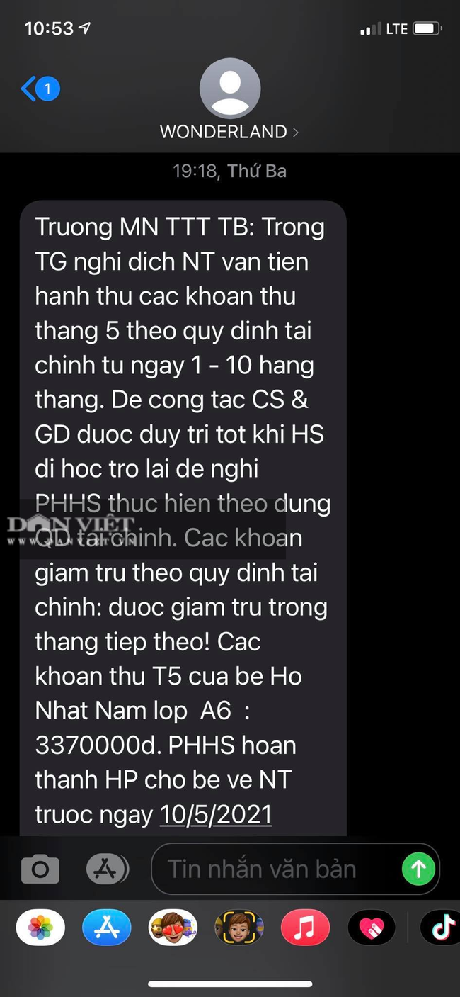 Tranh cãi xung quanh chuyện học sinh nghỉ học nhưng trường bắt đóng học phí cả tháng 5 - Ảnh 1.