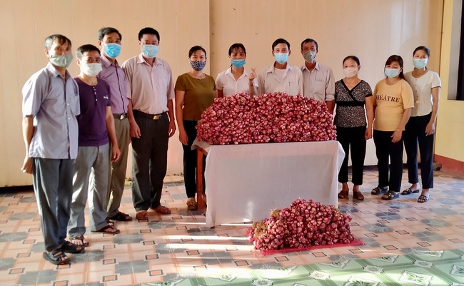 Ninh Bình: Hội Nông dân “giải cứu” 26 tấn hành tím cho nông dân Sóc Trăng - Ảnh 1.