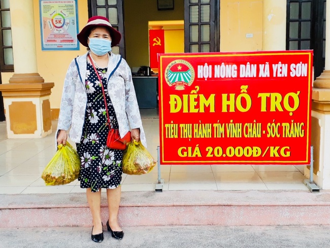 Ninh Bình: Hội Nông dân “giải cứu” 26 tấn hành tím cho nông dân Sóc Trăng - Ảnh 5.