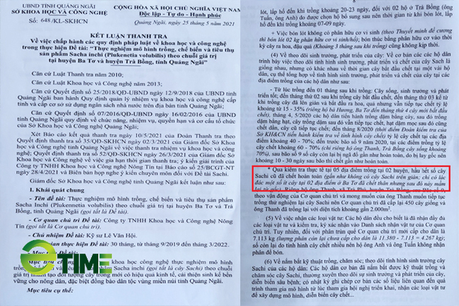Quảng Ngãi: Cơ quan quản lý cố đấm ăn xôi với mô hình cây Sachi gần 3,5 tỷ?  - Ảnh 3.