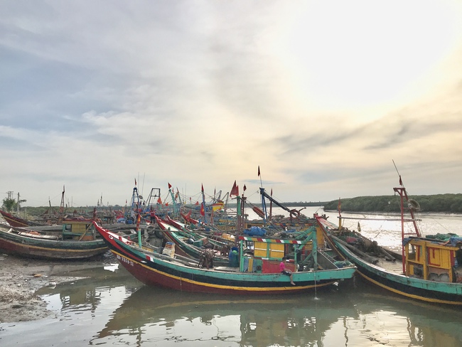 Hàng trăm tàu thuyền ở Nghệ An gác bến vì dịch Covid - 19 - Ảnh 1.