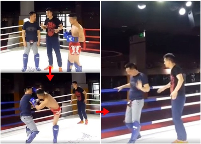 Gạ đấu võ sĩ MMA, đại sư Bát Quái Chưởng Trung Quốc  sấp mặt sau... 1 phút - Ảnh 1.