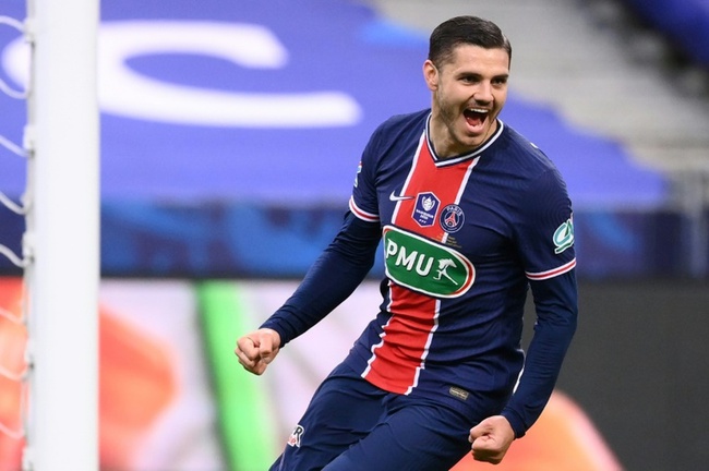 Icardi không có nhiều cơ hội đá chính ở PSG.