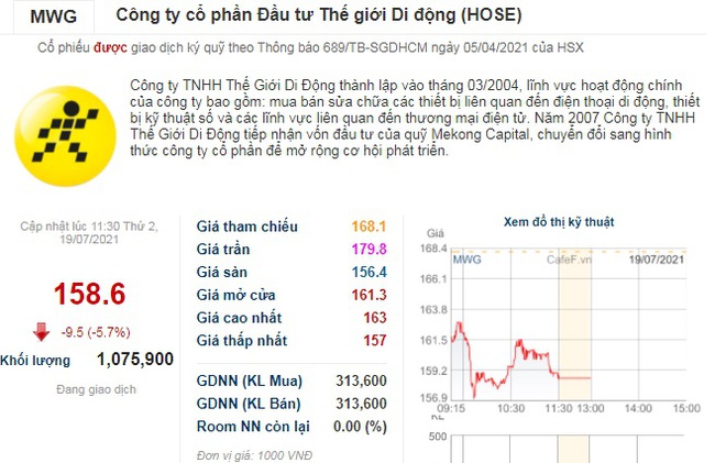 Cổ phiếu MWG giảm mạnh giữa làn sóng đòi tẩy chay Bách Hóa Xanh - Ảnh 2.