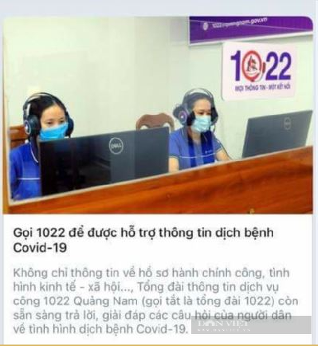 Quảng Nam: Giải đáp thông tin cho người dân về Covid-19 qua tổng đài 1022 - Ảnh 1.