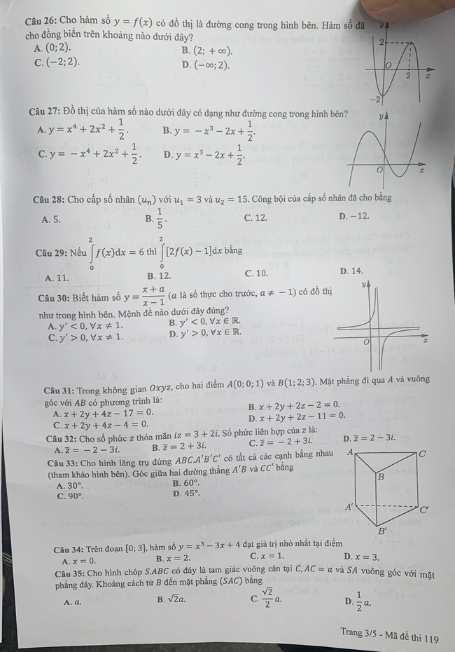 Đã có đề thi môn Toán tốt nghiệp THPT năm 2021 - Ảnh 4.