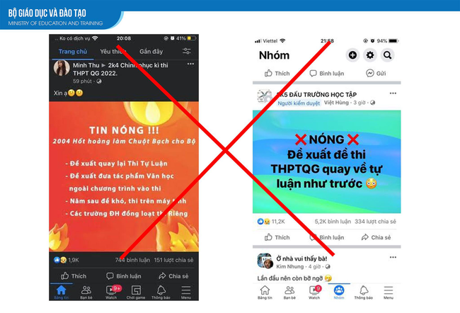 Bộ GD-ĐT cảnh báo tin giả về tổ chức thi tốt nghiệp THPT năm 2022 - Ảnh 1.