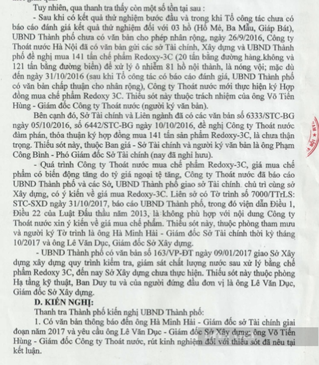 Bị ép viết lại kết luận, Thanh tra Hà Nội đã &quot;khen&quot; việc mua bán Redoxy 3C - Ảnh 4.