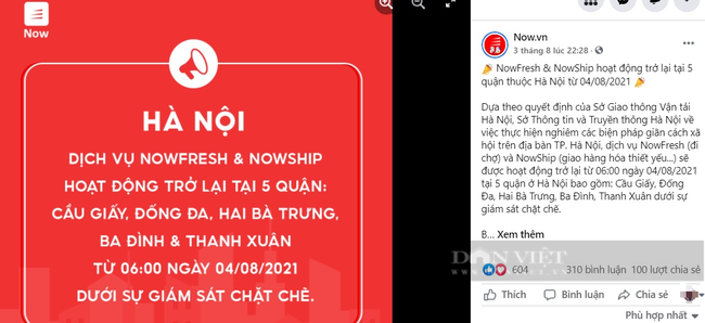 Đề nghị xác minh thông tin ứng dụng giao nhận thức ăn NOW hoạt động trở lại trong giãn cách xã hội - Ảnh 2.