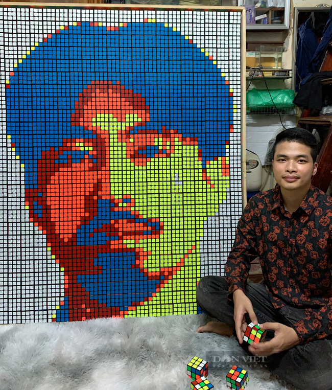Chàng shipper Hà Nội có tài ghép hàng trăm khối rubik tạo thành tranh siêu đẹp - Ảnh 6.