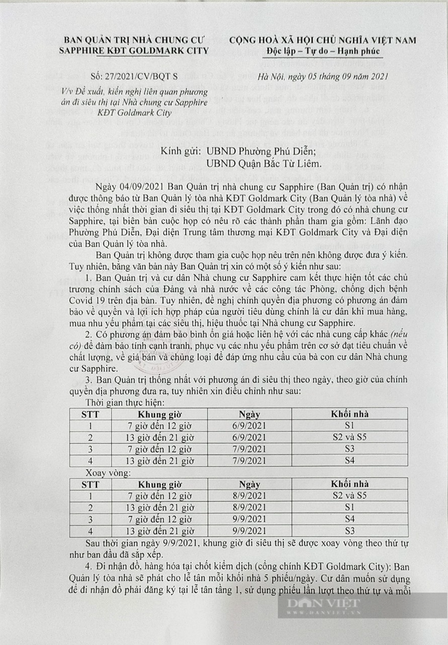 Hà Nội: Phường Phú Diễn tự &quot;chỉ định&quot; 4 ngày mới được đi siêu thị 1 lần, hàng nghìn cư dân bức xúc - Ảnh 4.