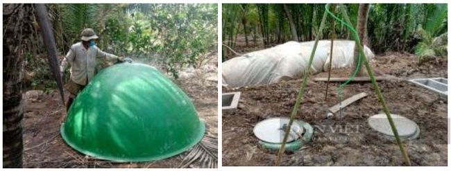Người dân nông thôn TP.HCM thu hồi phân và nước thải để tạo ra khí sinh học. Ảnh: Trần Khánh