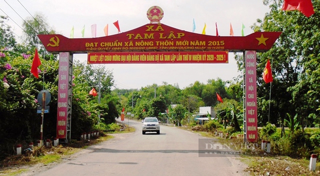 Xã Tam Lập, huyện Phú Giáo đạt chuẩn nông thôn mới tứ năm 2015. Ảnh: Trần Khánh