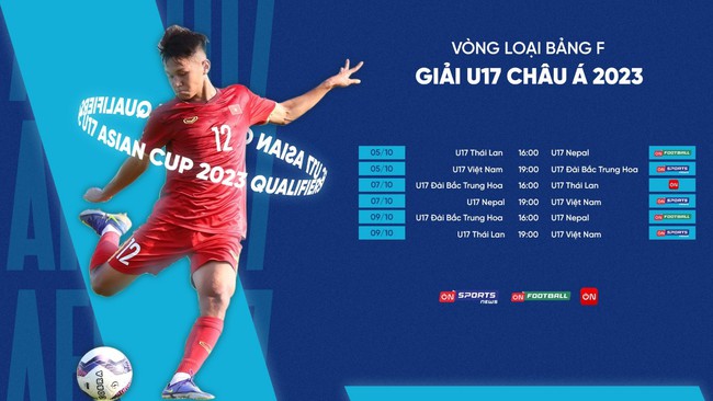 Lịch thi đấu của U17 Việt Nam tại vòng loại U17 châu Á 2023 - Ảnh 1.