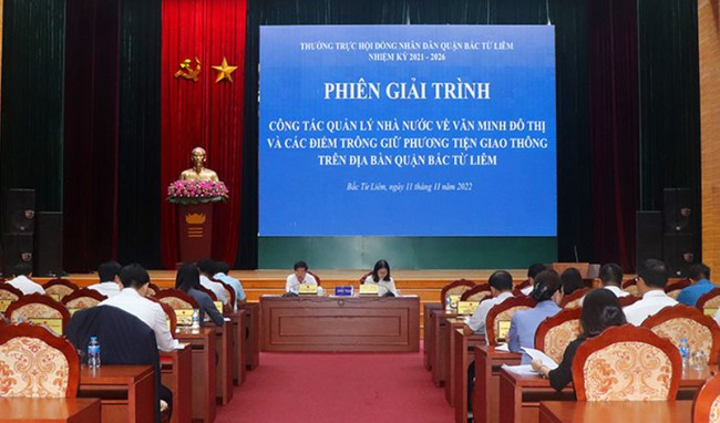 Bắc Từ Liêm còn nhiều hạn chế về trật tự an toàn giao thông - Ảnh 1.