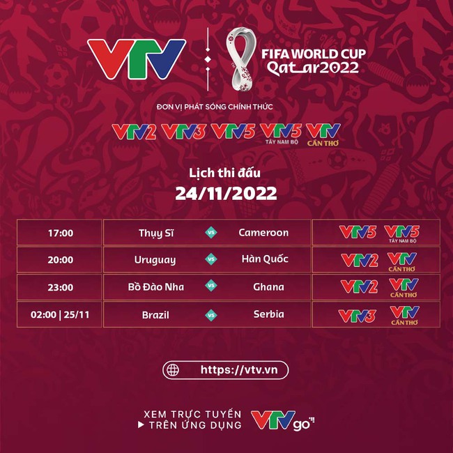 Lịch phát sóng trực tiếp World Cup 2022 ngày 24/11 trên VTV - Ảnh 3.