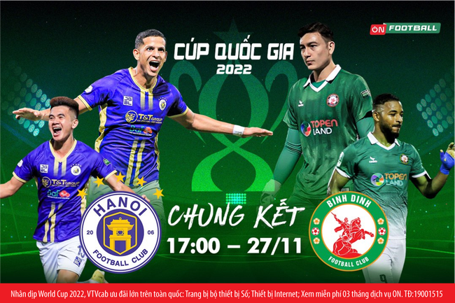 Xem trực tiếp chung kết Cúp QG 2022 giữa Hà Nội FC vs Bình Định trên kênh nào? - Ảnh 1.