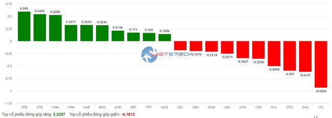 Thị trường giằng co, VN-Index kết phiên trong sắc đỏ - Ảnh 2.