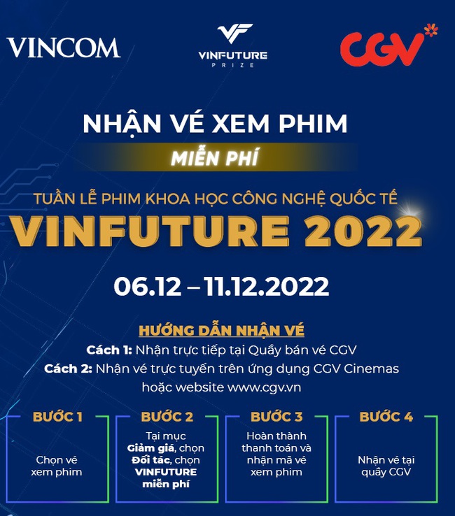 25.000 vé xem phim CGV miễn phí trong Tuần lễ phim Khoa học Công nghệ quốc tế VinFuture - Ảnh 2.
