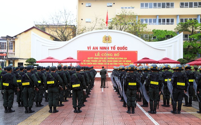 Thừa Thiên Huế ra mắt Tiểu đoàn Cảnh sát cơ động dự bị chiến đấu  - Ảnh 2.