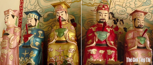 Tượng các vị La Hán ở chùa Khánh Sơn, trên Cù lao Rùa. Ảnh: T.L