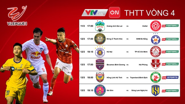 Lịch phát sóng trực tiếp vòng 4 V.League 2022 - Ảnh 1.