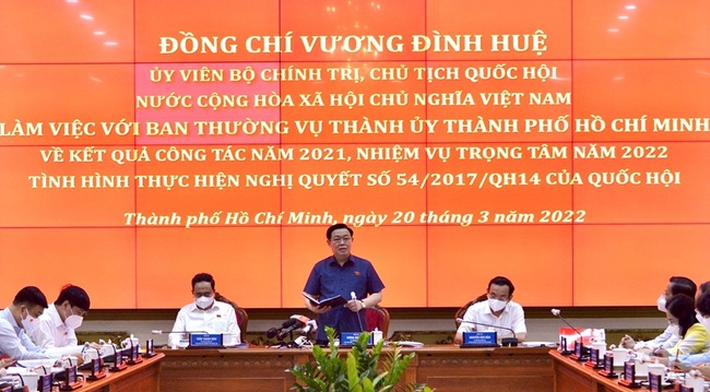 TP.HCM kiến nghị 5 nội dung lớn với Chủ tịch Quốc hội Vương Đình Huệ - Ảnh 1.