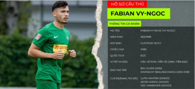 Tiền vệ Việt kiều Đức Fabian Vy Ngọc 1m82 &quot;bắn tín hiệu&quot; cho ĐT Việt Nam - Ảnh 1.