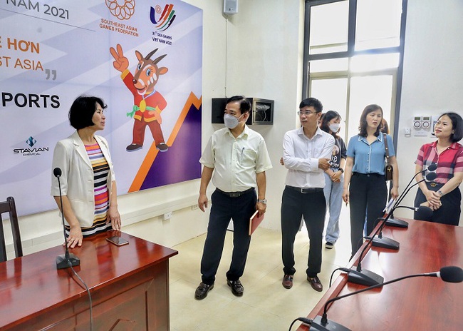 Nhà thi đấu Hà Đông sẵn sàng cho nội dung thi đấu của Sea Games 31 - Ảnh 1.