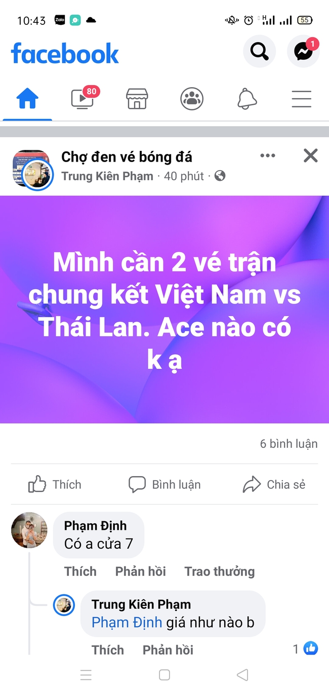 Tickets for the final U23 Vietnam - U23 Thailand, the black market 