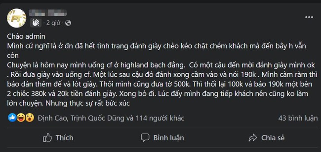 Triệu tập đối tượng &quot;chặt chém&quot; 400.000 đồng khi đánh 1 đôi giày tại Đà Nẵng - Ảnh 1.