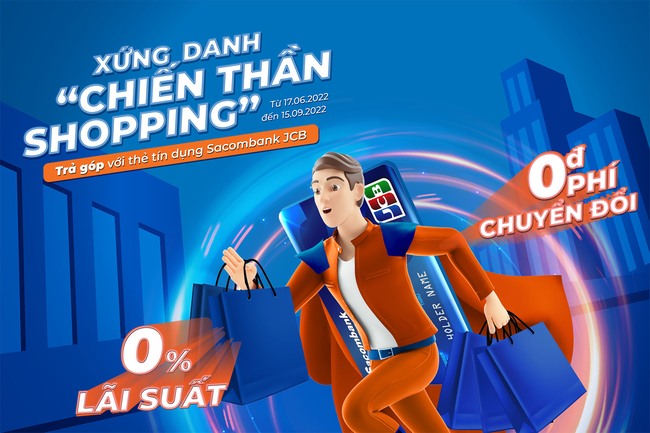 Miễn phí chuyển đổi khi trả góp lãi suất 0% với thẻ tín dụng quốc tế Sacombank JCB - Ảnh 1.