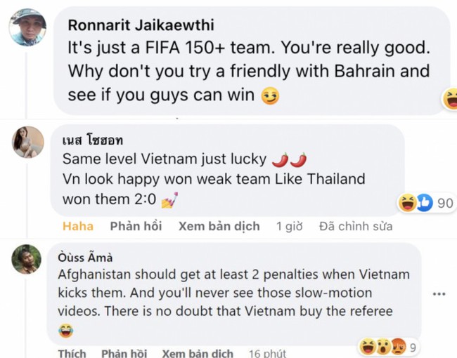 Thai fans again... sarcasm because in Vietnam call to win Afghanistan  - Photo 2.
