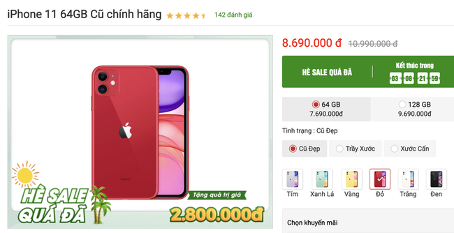 iPhone 11 64 GB giá chỉ còn 8,69 triệu đồng - Ảnh 2.