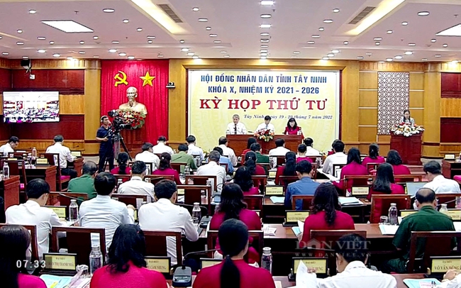 Kỳ họp thứ 4 HĐND tỉnh Tây Ninh khóa X, nhiệm kỳ 2021-2026. Ảnh: Trần Khánh