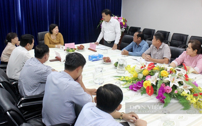 Bà Cao Xuân Thu Vân - Phó Chủ tịch Trung ương Hội Nông dân Việt Nam thăm và làm việc với Hội Nông dân Bình Dương. Ảnh: Nguyên Vỹ