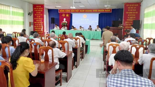 Hội nghị đại biểu HĐND tiếp xúc cử tri phường Bình Nhâm, (TP.Thuận An) sau kỳ họp thường lệ giữa năm 2022. Ảnh: Trần Khánh