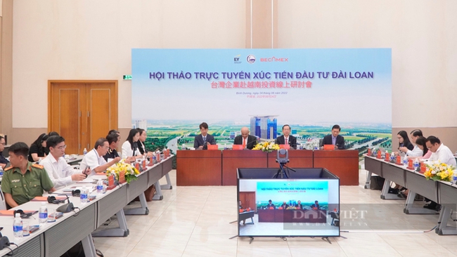 Hội nghị xúc tiến thu hút các doanh nghiệp Đài Loan đầu tư vào Bình Dương năm 2022. Ảnh: PV